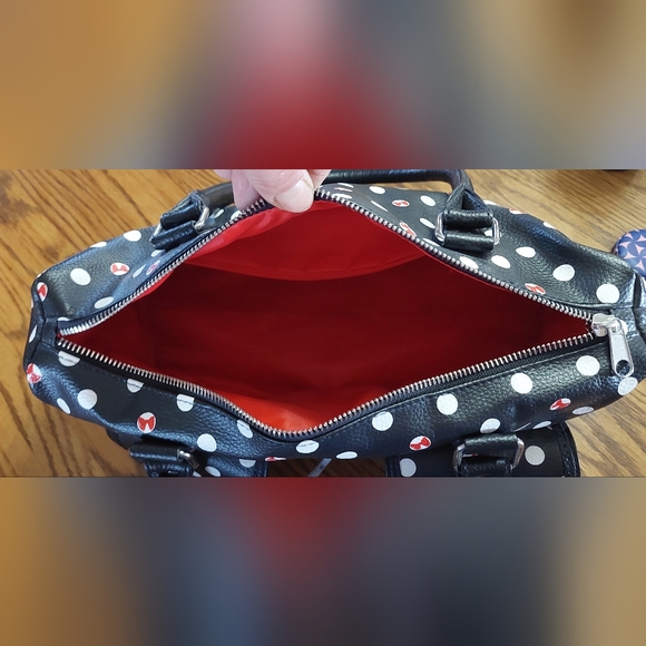 Like New! Disney Parks Black Minnie Mouse Dots Satchel and Wallet Set - Picture 8 of 13